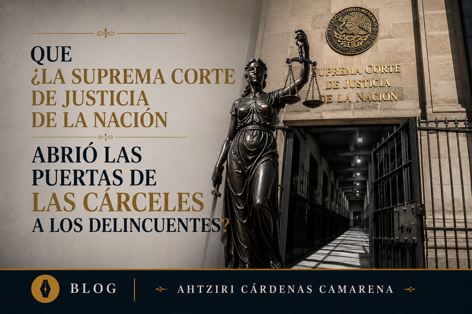 Que ¿la Suprema Corte de Justicia de la Nación abrió las puertas de las cárceles a los delincuentes?