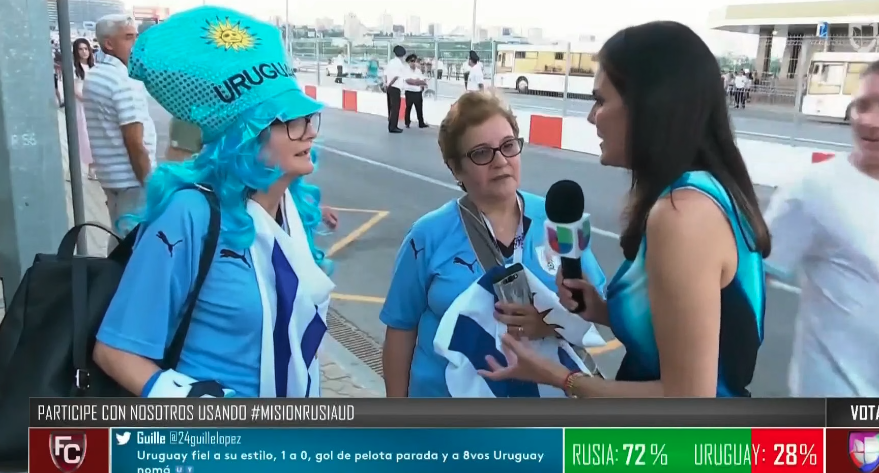 Desde Rostov del Don, Rusia, tras partido Uruguay Vs Arabia Saudita, Ahtziri Cárdenas en vivo.