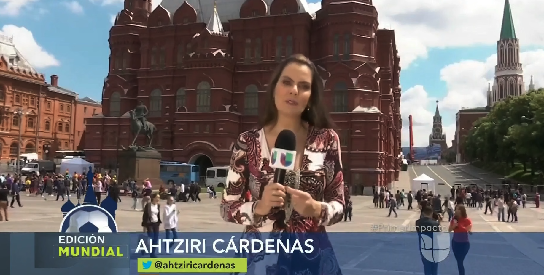 Ahtziri Cárdenas habla en Rusia 2018, con ciclista argentino que literalmente llegó pedaleando al mundial.