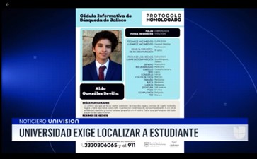 Sin pistas de Aldo González Sevilla, estudiante en Jalisco, por Ahtziri Cárdenas Camarena