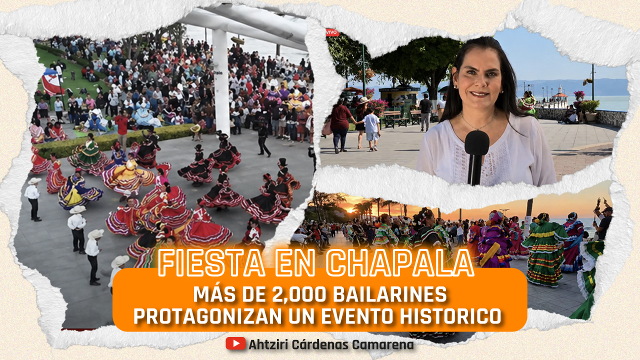 IMPRESIONANTE 2,000 bailarines llenan Chapala, Méxio, con Jarabe Tapatío y Son de la Negra
