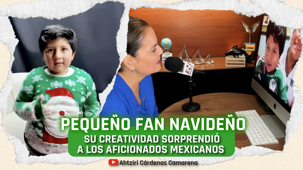 El niño que conquistó a México, sin usar la camiseta de fútbol de la selección nacional.