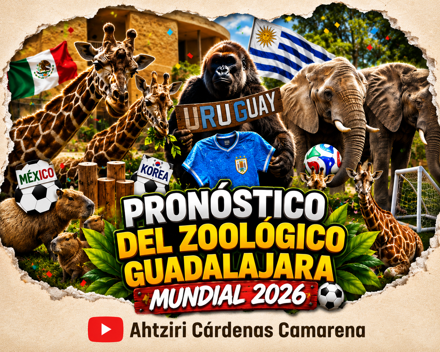 Elefantes, gorilas y capibaras, entre otros animales, predicen resultados del Mundial 2026.