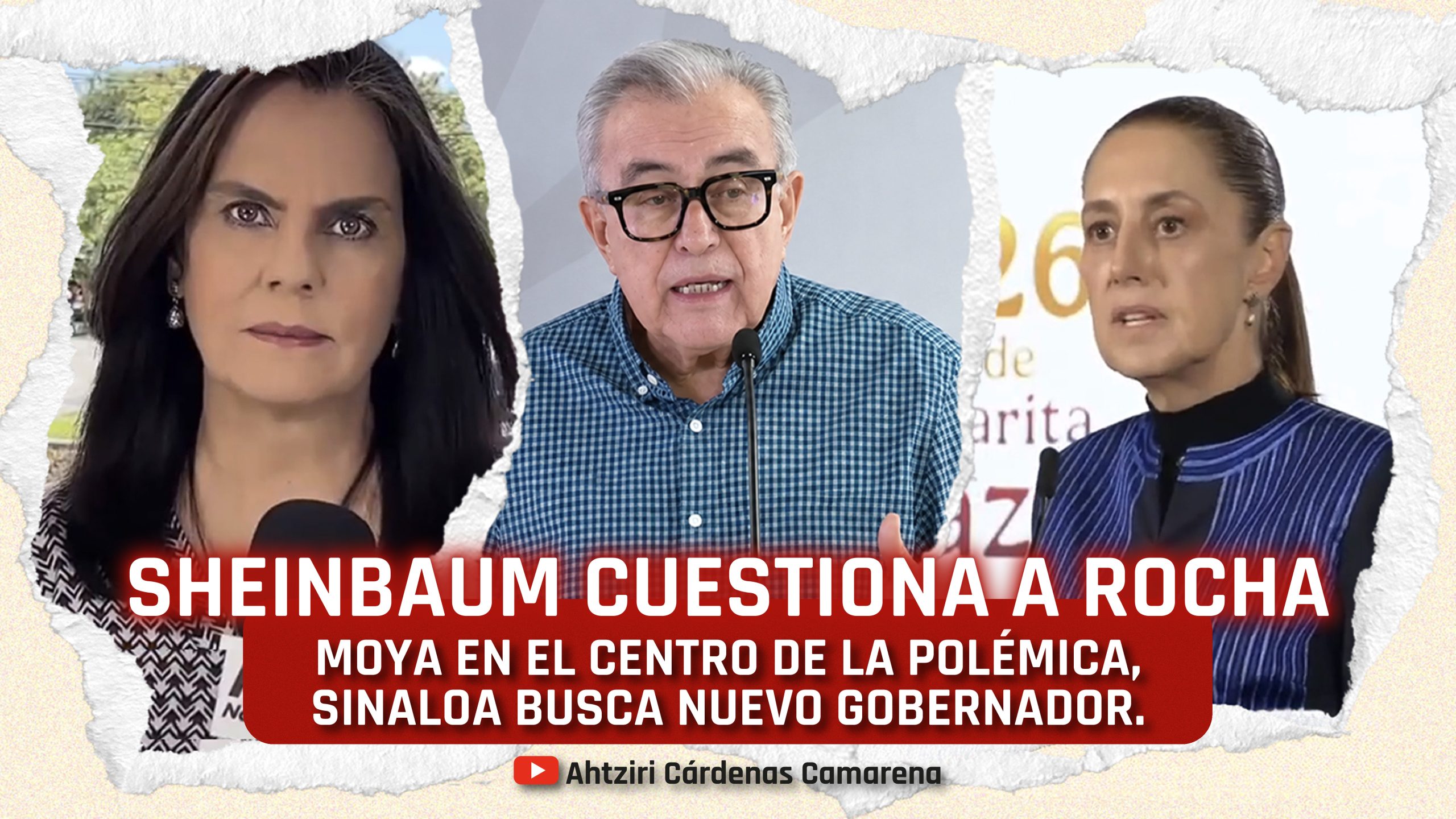 Claudia Sheinbaum cuestiona a Rubén Rocha Moya y Sinaloa busca nuevo gobernador.